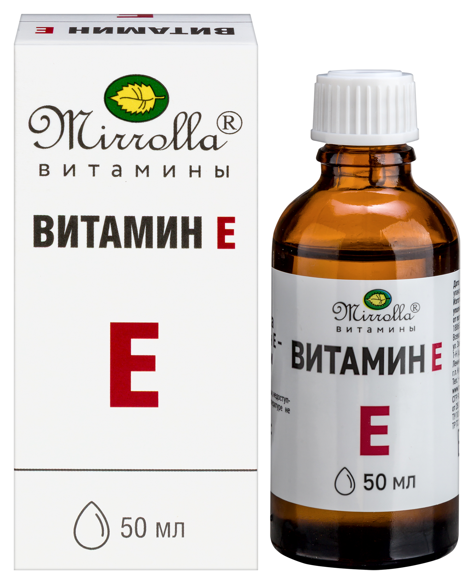 Изображение товара Мирролла витамин е-природный (токоферол) 50 мл флакон