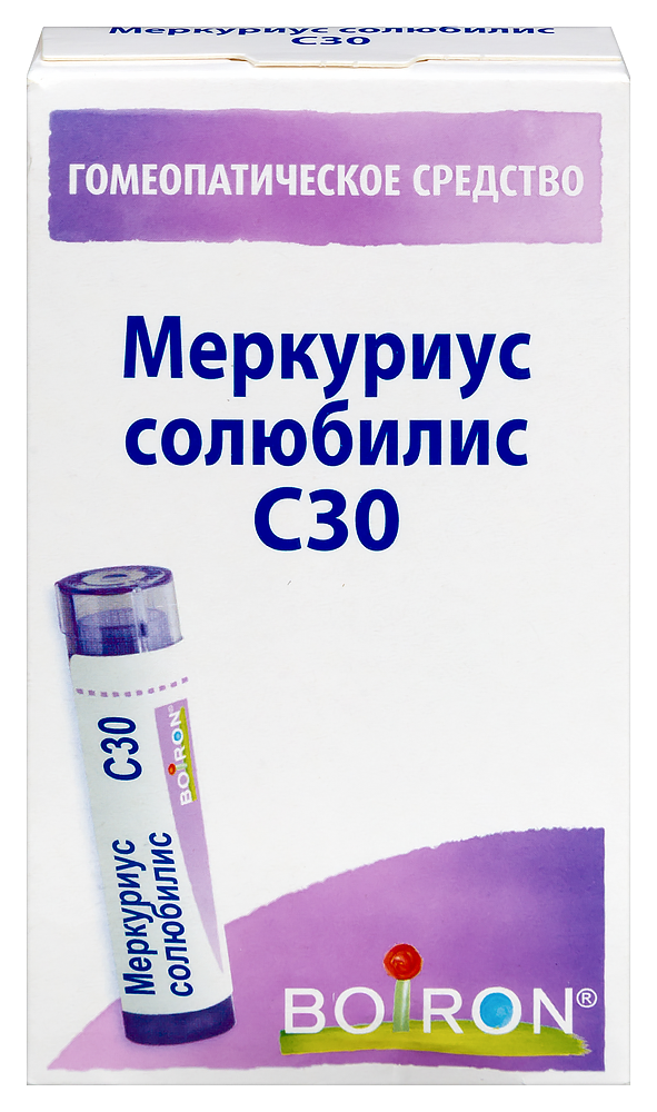 Изображение товара Меркуриус солюбилис c30 гомеопатические гранулы 4 гр