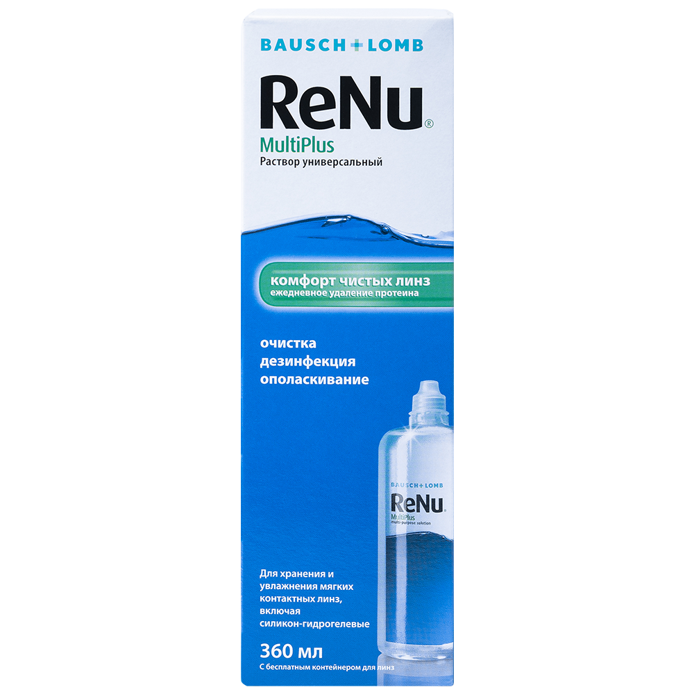 Изображение товара ReNu MultiPlus универсальный раствор для мягких контактных линз 360 мл