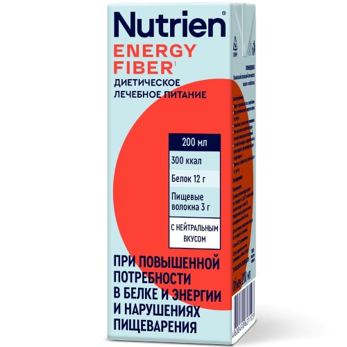Изображение товара Нутриэн энергия с пищевыми волокнами 200 мл для зрелых и детей старше 3 лет