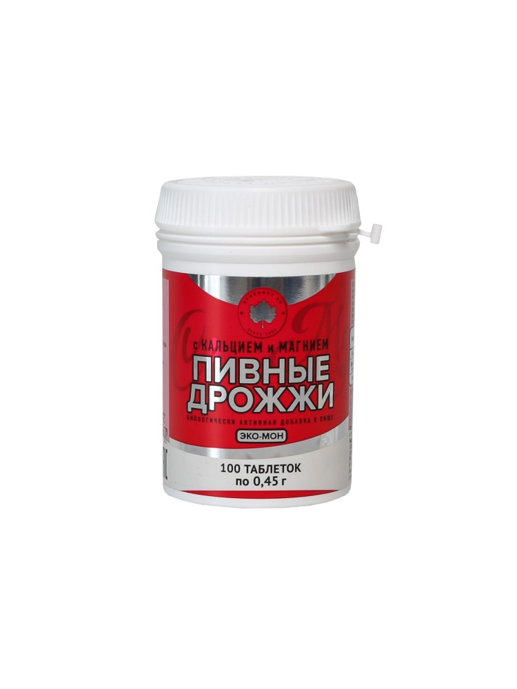 Изображение товара Пивные дрожжи эко-мон кальций/магний 100 таблеток