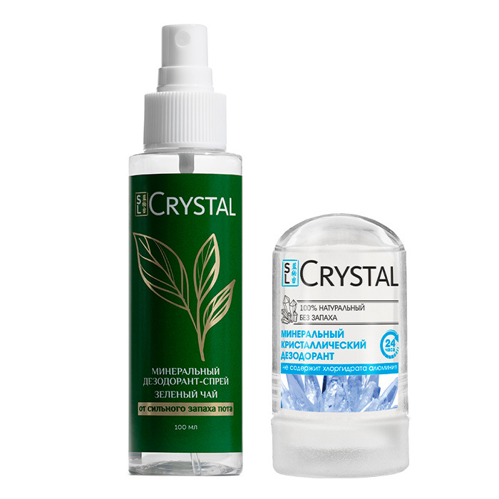 Изображение товара НАБОР СЕКРЕТЫ ЛАН CRYSTAL: ДЕЗОДОРАНТ-СПРЕЙ МИНЕРАЛЬНЫЙ ЗЕЛЕНЫЙ ЧАЙ 100МЛ+ДЕЗОДОРАНТ STICK МИНЕРАЛЬНЫЙ 60г