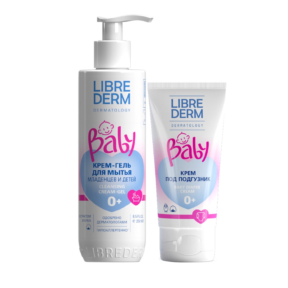 Изображение товара Набор ЛИБРИДЕРМ BABY: крем-гель д/мытья новорожденных/млад/детей + крем под подгузник