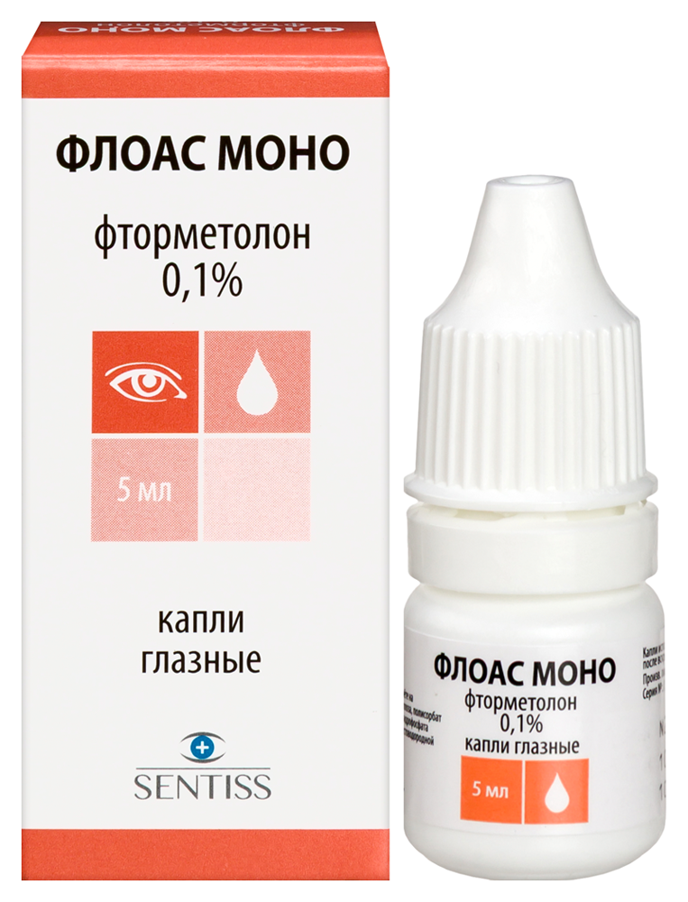 Изображение товара Флоас моно 0,1% капли глазные 5 мл для лечения заболеваний глаз