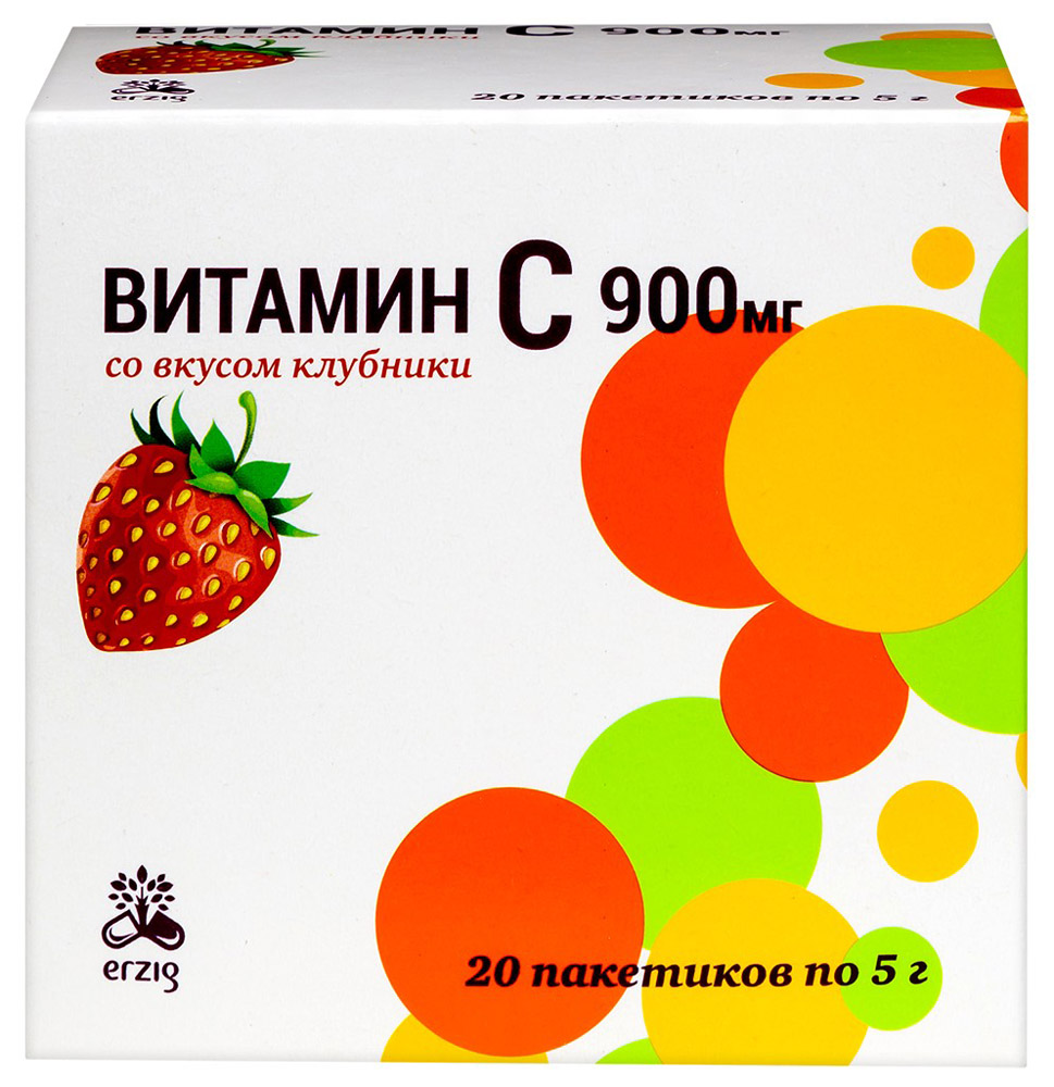 Изображение товара Витамин С 900 мг со вкусом клубники 20 шт. пакет-саше