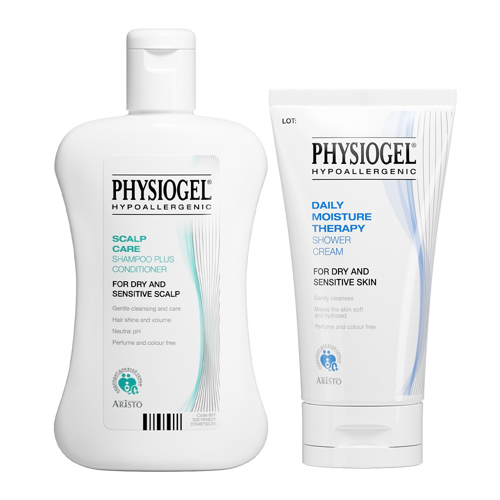 Изображение товара Набор PHYSIOGEL "Комплекс для тела и волос" Крем гель для душа DMT 150 мл + Мягкий шампунь c кондиционером SC 250