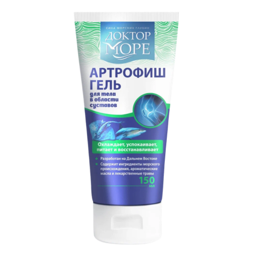 Изображение товара Доктор Море Артрофиш охлаждающий крем-гель для суставов 150 мл.