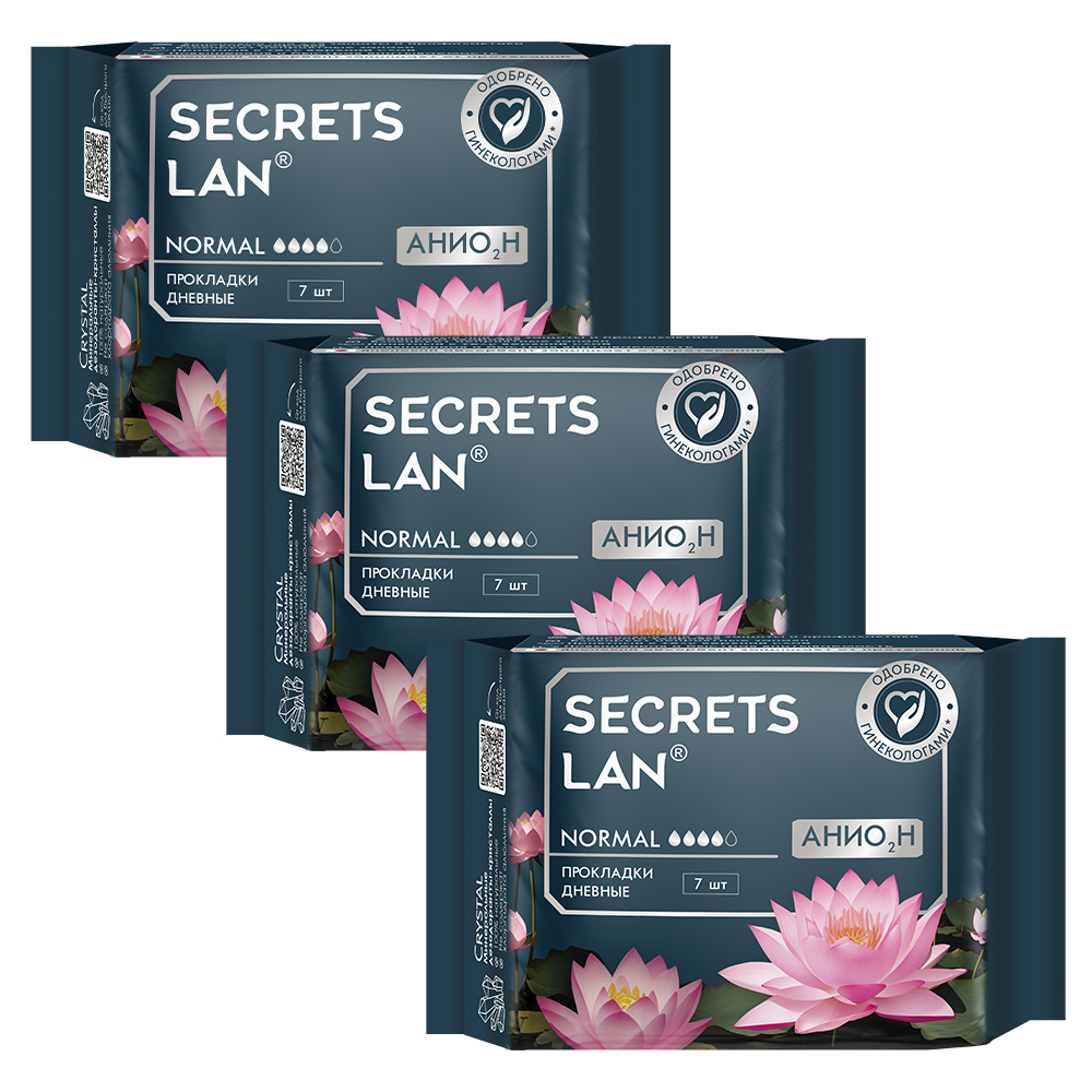 Изображение товара Набор из 3-х уп. СЕКРЕТЫ ЛАН АНИОН ПРОКЛАДКИ ЖЕНСКИЕ ГИГИЕНИЧЕСКИЕ НА КРИТИЧЕСКИЕ ДНИ N7 со скидкой