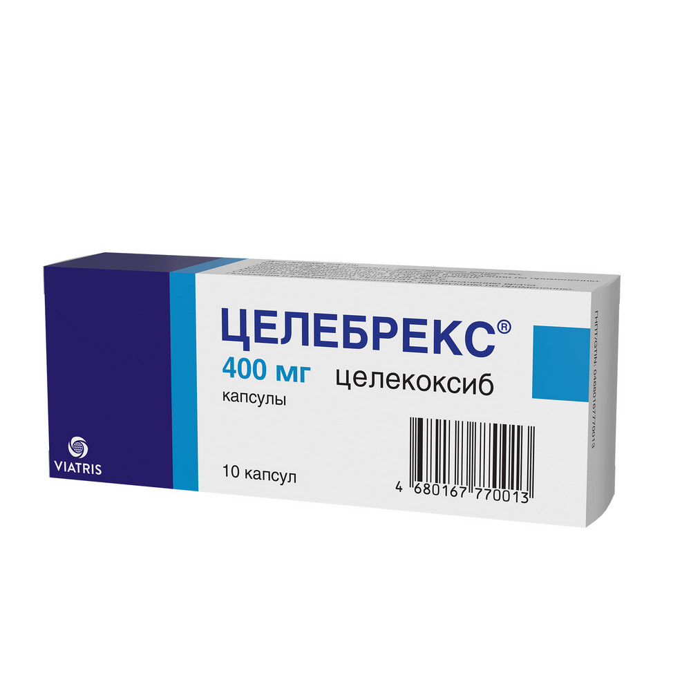 Целебрекс 400 мг 10 шт. капсулы - цена 825 руб., купить в интернет аптеке в  Москве Целебрекс 400 мг 10 шт. капсулы, инструкция по применению