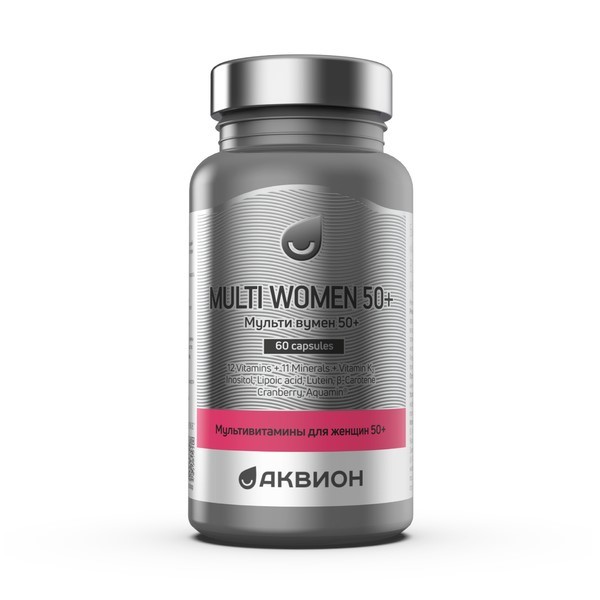 Изображение товара Аквион мультивитамины для женщин 50+ 60 шт. капсулы массой 553 мг
