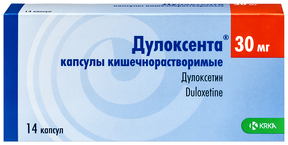 Изображение товара Дулоксента 30 мг 14 капсул кишечнорастворимых для нейропатии и боли