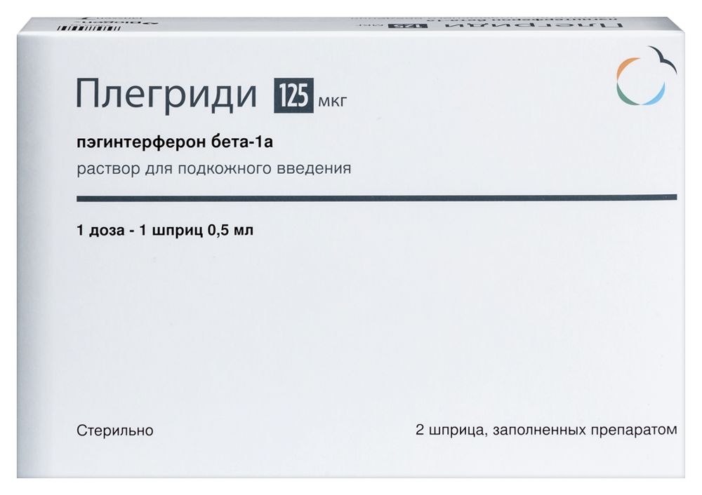 Изображение товара Плегриди 125 мкг раствор для подкожного введения, 2 шт