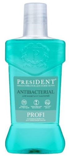 Изображение товара President profi ополаскиватель для полости рта antibacterial 250 мл Изображение товара President profi ополаскиватель для полости рта antibacterial 250 мл