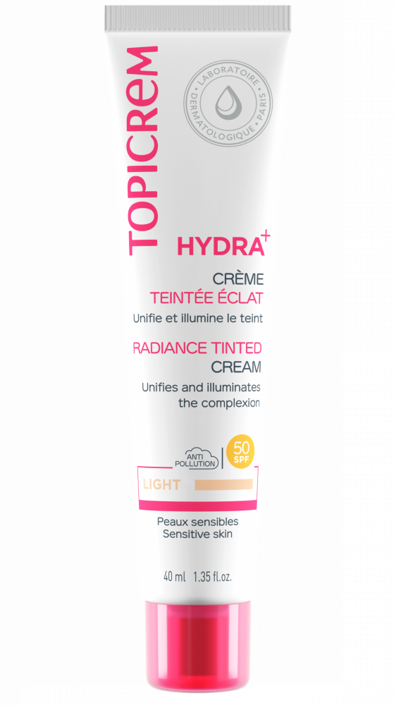 Изображение товара Topicrem Hydra+ тональный крем с эффектом сияния SPF50 40 мл для сухой кожи
