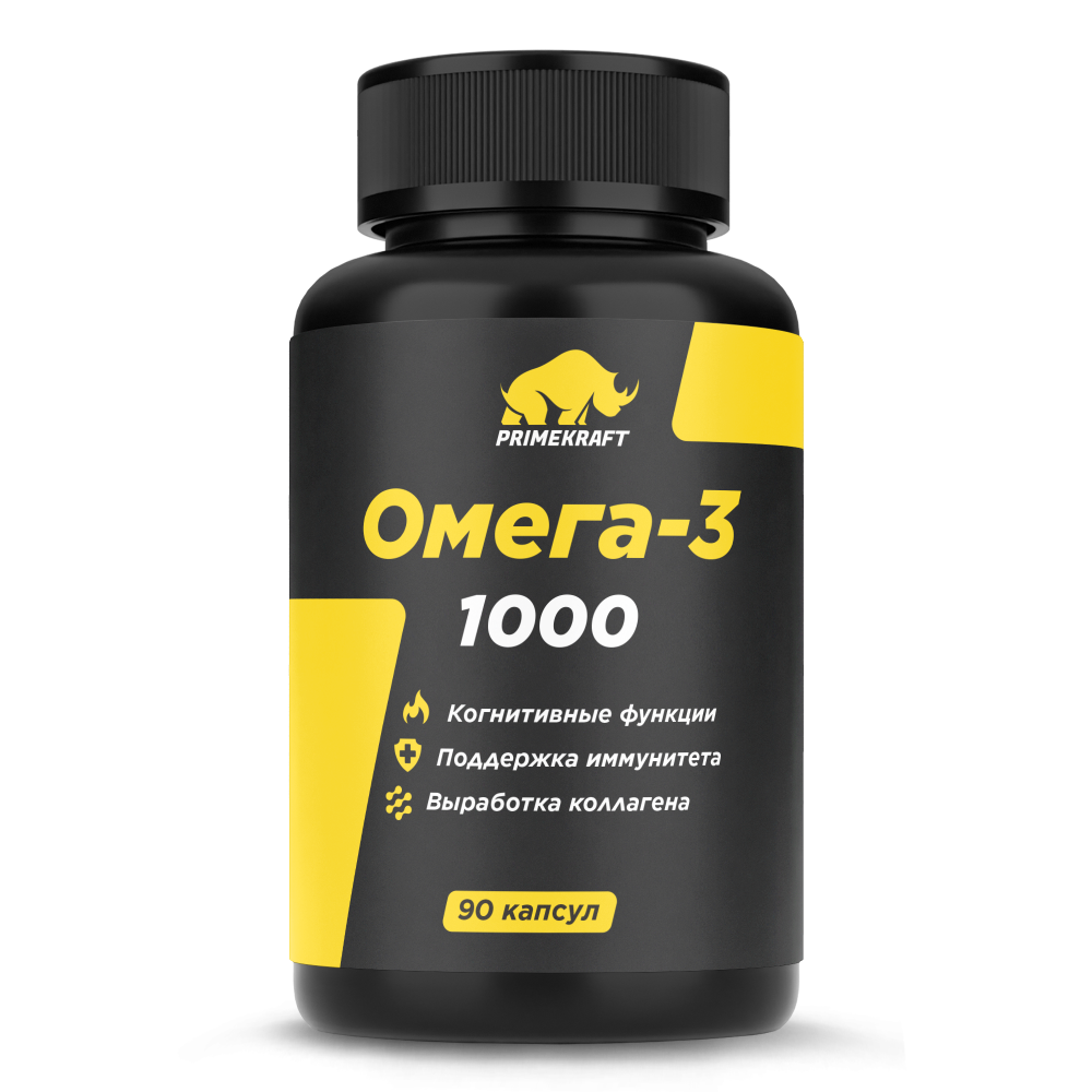 Изображение товара Prime Kraft Омега-3 1000 90 капсул по 1350 мг для здоровья сердца и мозга