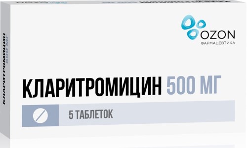 Кларитромицин 500 Мг 5 Шт. Таблетки, Покрытые Пленочной Оболочкой.