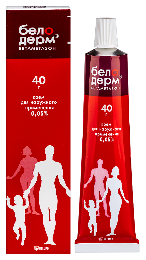 Изображение товара Белодерм 0,05% крем 40 грамм для лечения дерматитов и кожных заболеваний