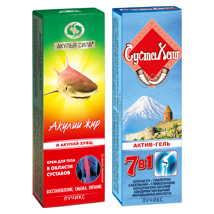 Изображение товара Набор Аптечка Акулий жир Акулья сила:  восстанавливающий для суставов: Крем + Гель