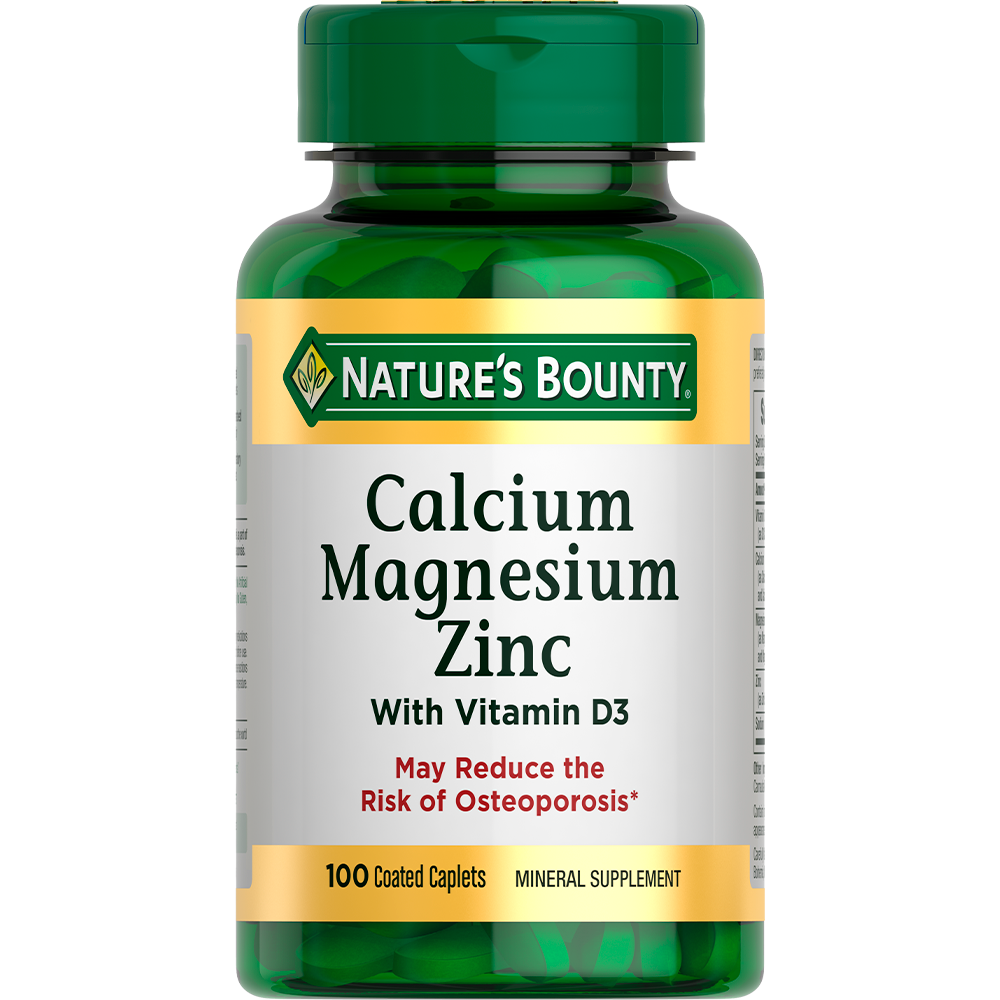 Изображение товара Нэйчес Баунти Кальций Магний Цинк 100 таблеток 1414 мг