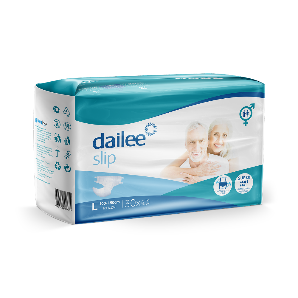 Изображение товара Подгузники для взрослых Dailee SUPER Large 30 шт. для тяжелого недержания