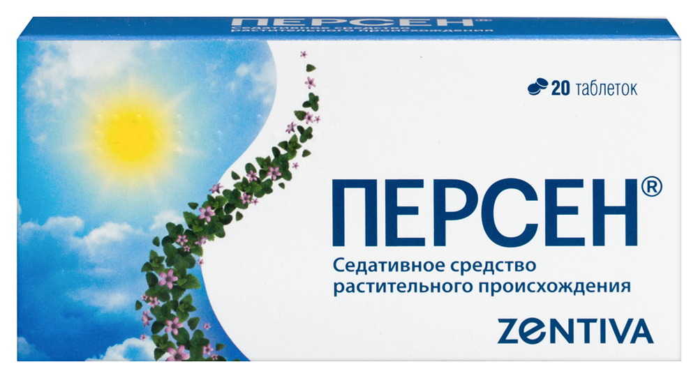 Изображение товара Персен 20 шт. таблетки, покрытые оболочкой для успокоения нервной системы