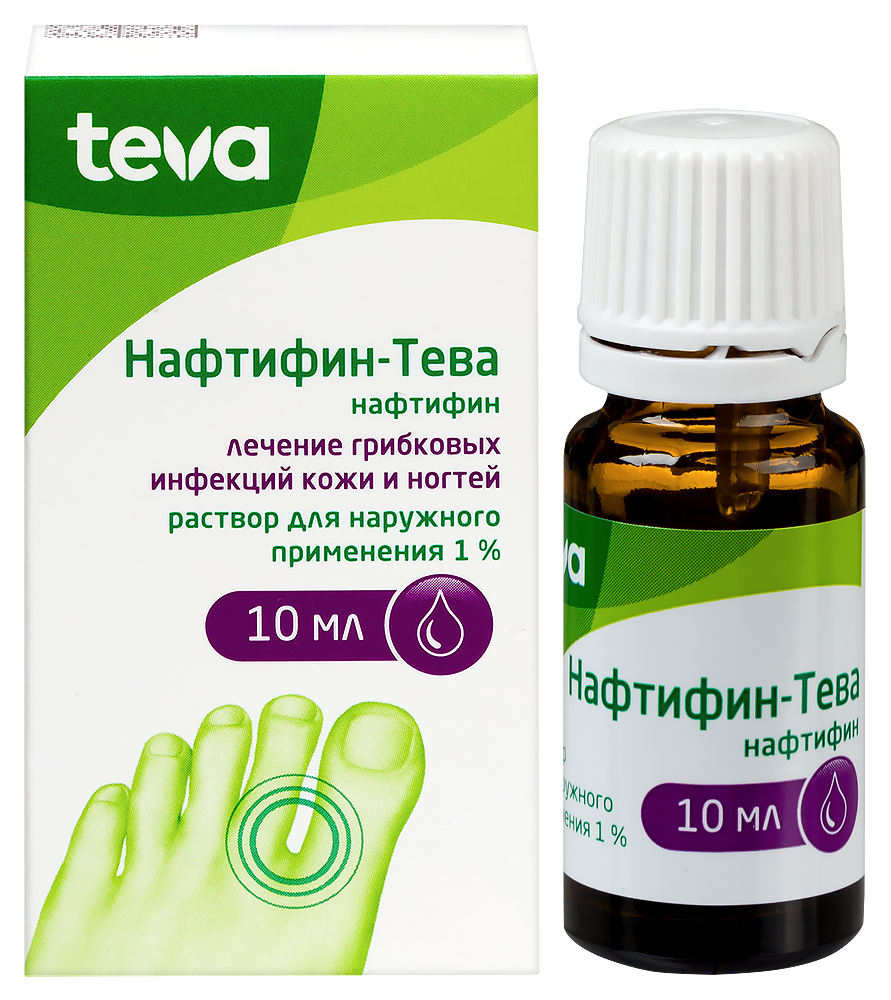 Изображение товара Нафтифин-тева 1% раствор для наружного применения 10 мл