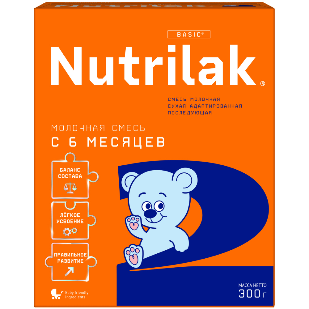 Изображение товара Nutrilak 2 молочная смесь сухая детская для детей старше 6 месяцев 300г