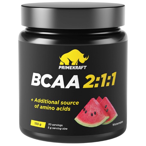 Изображение товара Prime kraft bcaa 2:1:1 со вкусом арбуз 150 гр/банка