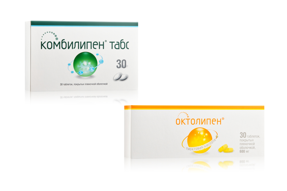 Изображение товара Набор для терапии осложнений сахарного диабета: Комбилипен табс №30 + Октолипен №30 со скидкой