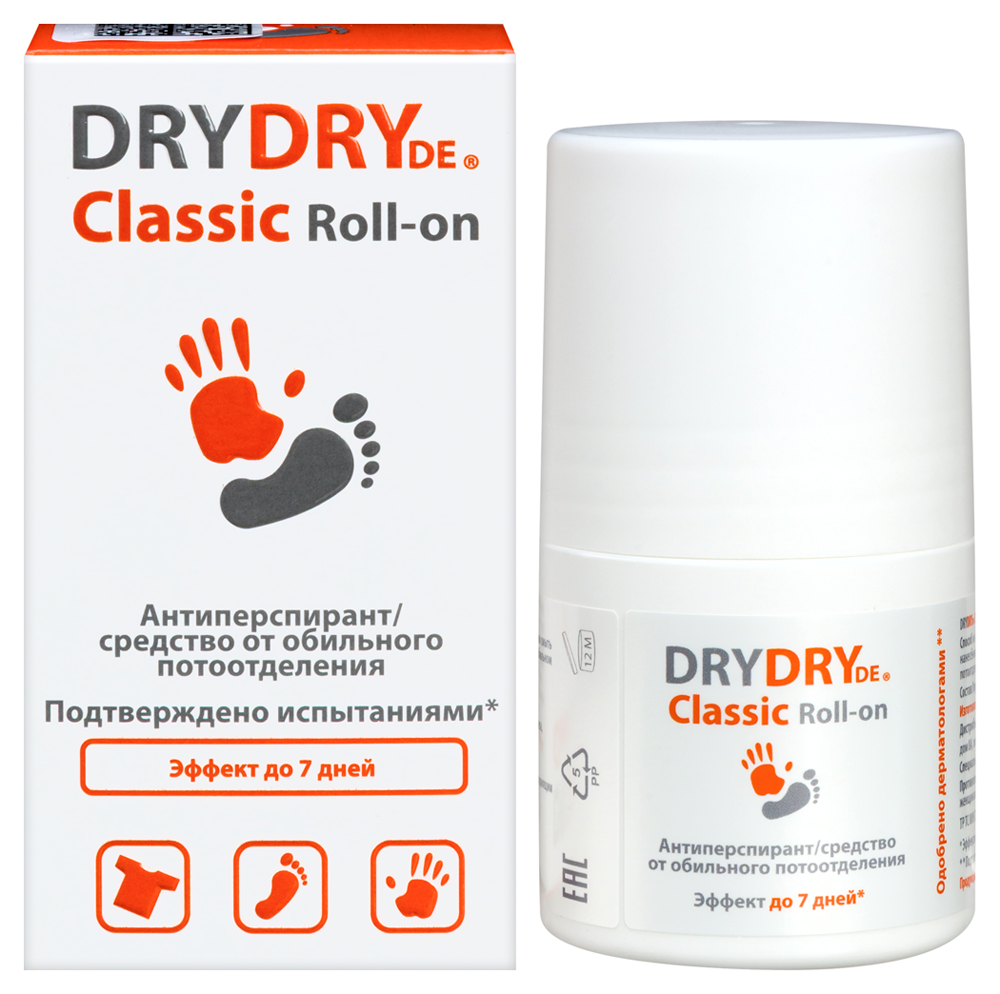 Изображение товара Dry dry de classic roll-on антиперспирант 35 мл для мужчин и женщин
