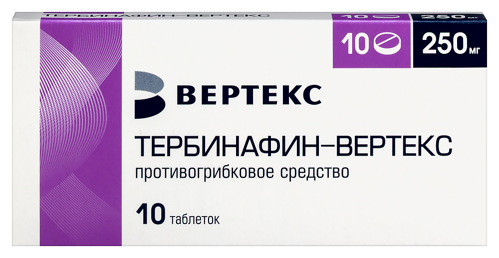 Изображение товара Тербинафин-вертекс 250 мг 10 шт. таблетки