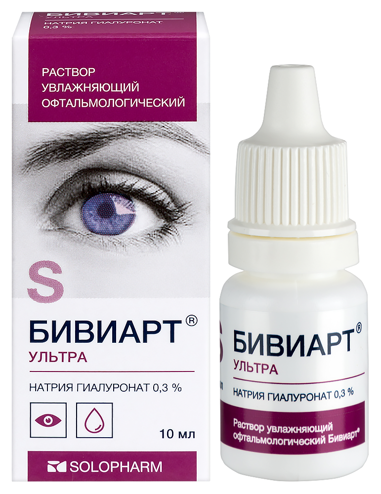 Изображение товара Бивиарт ультра растовор увлажняющий офтальмологический 10 мл флакон с пробкой-капельницей/крышкой