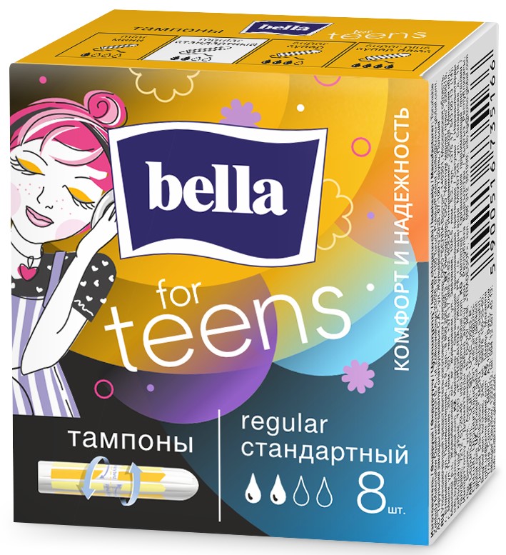 Изображение товара Bella for teens тампоны женские гигиенические комфорт и надежность regular 8 шт. Изображение товара Bella for teens тампоны женские гигиенические комфорт и надежность regular 8 шт.