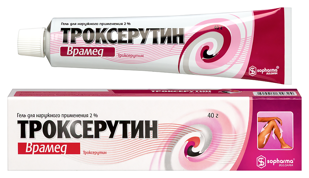 Изображение товара Троксерутин Врамед 2% гель 40 г для сосудов и травм