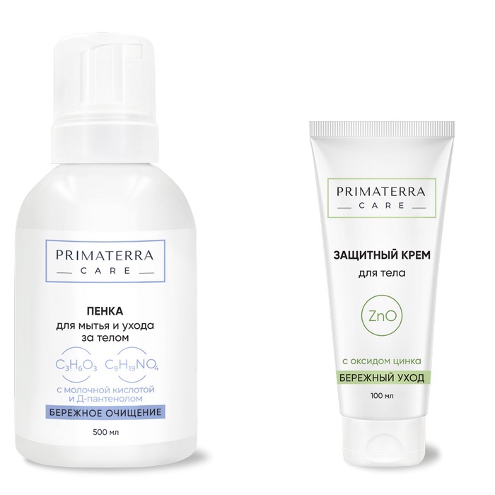Изображение товара Набор Primaterra Care Пенка 500 мл + Крем цинк 100 мл