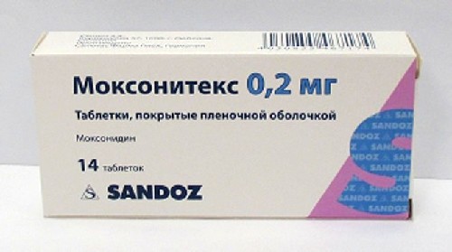 МОКСОНИТЕКС 0,0002 N14 ТАБЛ П/ПЛЕН/ОБОЛОЧ инструкция по применению