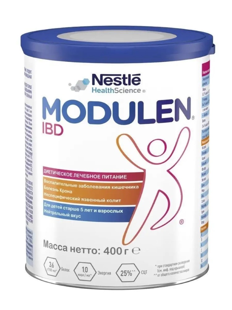 Изображение товара Modulen ibd смесь для энтерального питания для детей от 5 лет и взрослых 400 гр