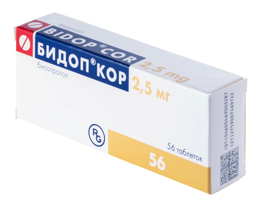 Изображение товара Бидоп кор 2,5 мг 56 шт. таблетки