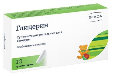 Изображение товара Глицериновый суппозиторий 1,24 гр 10 шт. для лечения запоров у взрослых и детей