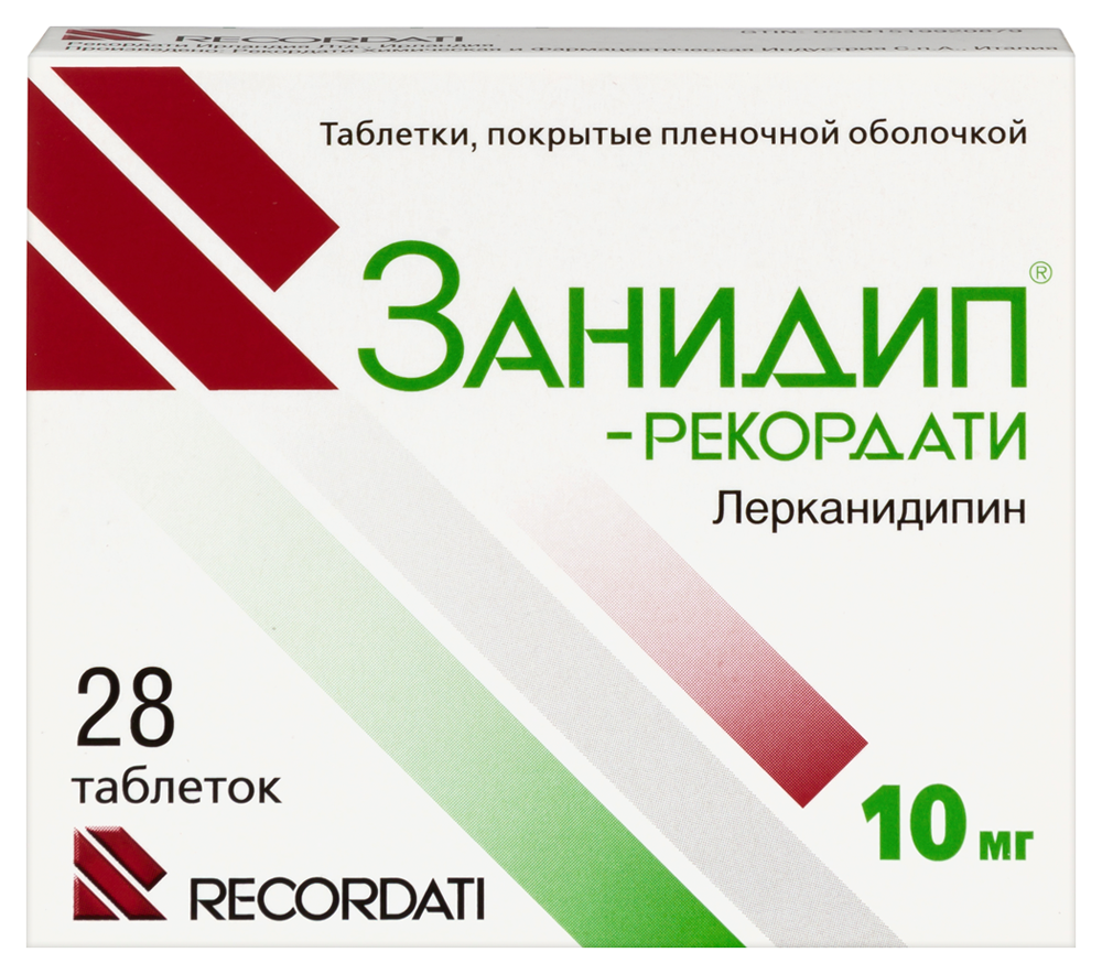 Изображение товара Занидип-рекордати 10 мг 28 таблеток для лечения гипертензии