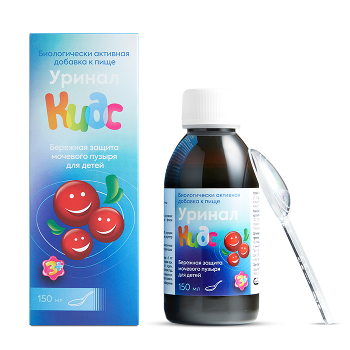 Изображение товара Уринал Кидс 150 мл сироп для детей с проантоцианидинами