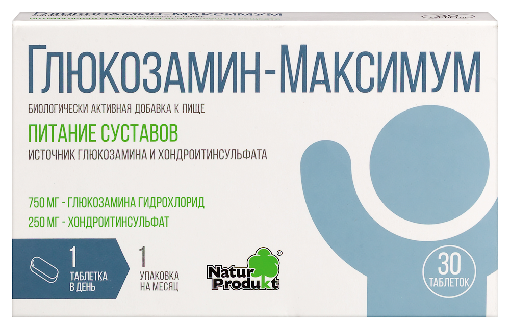 Изображение товара Глюкозамин максимум 30 шт. таблетки Изображение товара Глюкозамин максимум 30 шт. таблетки