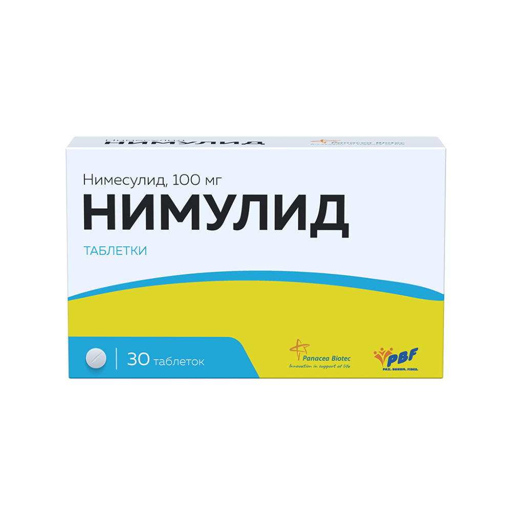 Изображение товара Нимулид 100 мг 30 шт. таблетки для снятия боли и воспаления