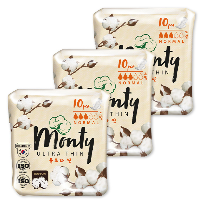 Изображение товара Набор Monty прокладки ultra thin normal plus №10 из 3 уп со скидкой