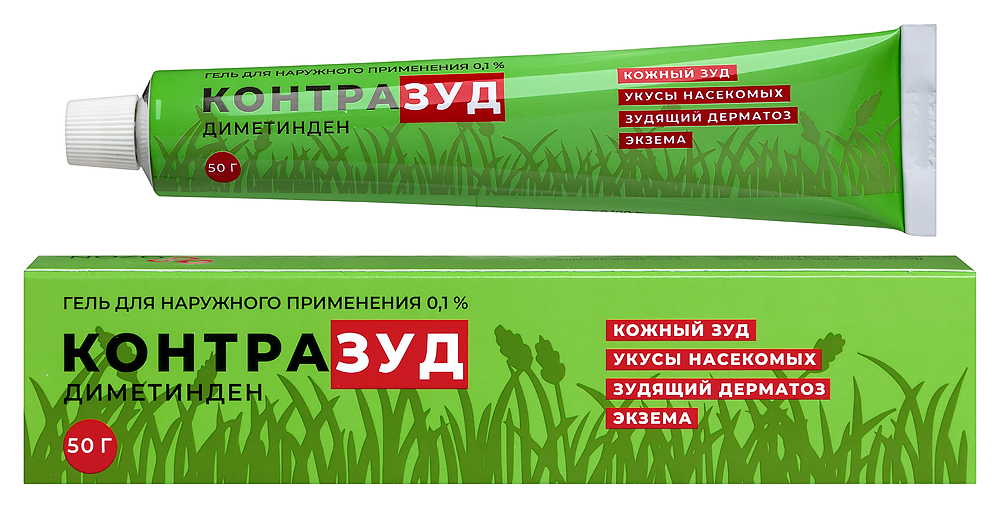 Изображение товара Контразуд 0,1% гель для наружного применения 50 г от зуда и ожогов