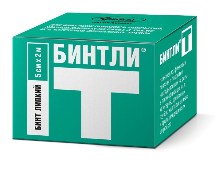 Изображение товара Бинтли-т бинт липкий на полотне нетканом 5 смx2 м