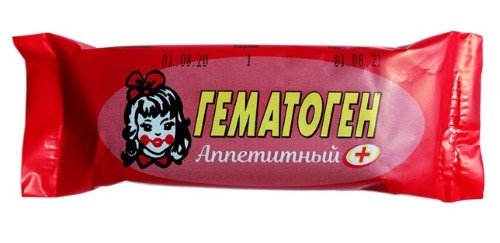 Изображение товара Гематоген Аппетитный Плюс 50 гр плитка с железом для здоровья крови