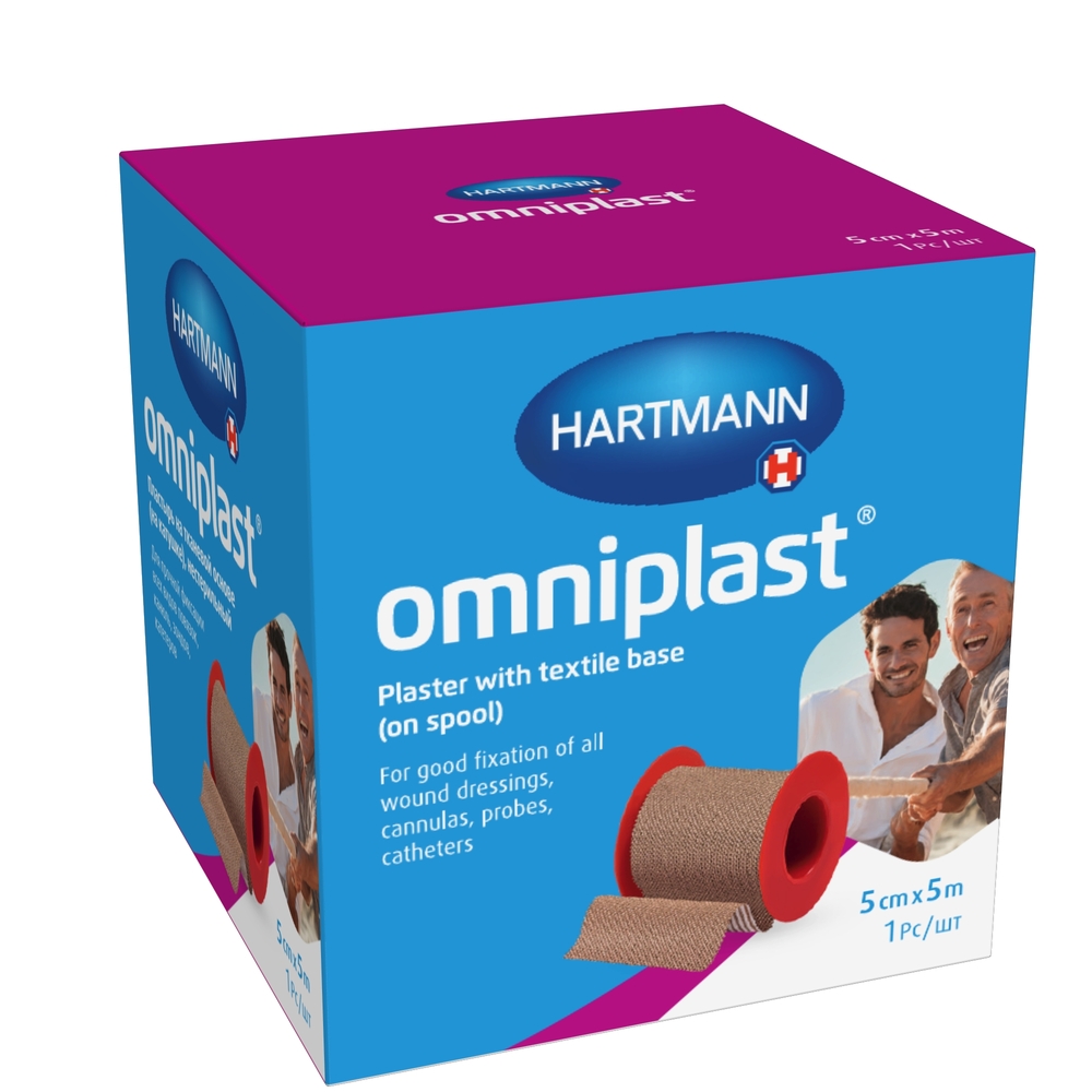 Изображение товара Гипоаллергенный пластырь omniplast на тканевой основе 5 см х 5 м