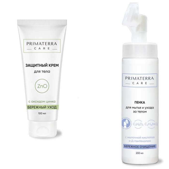 Изображение товара Набор Primaterra Care Пенка 200 мл + Крем цинк 100 мл
