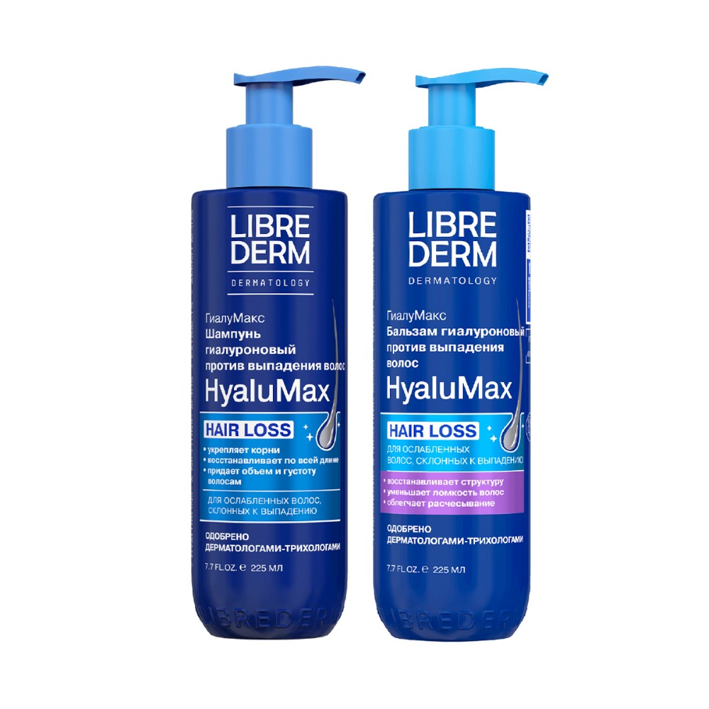 Изображение товара Набор ЛИБРИДЕРМ ГИАЛУМАКС против выпадения волос: шампунь 225мл + бальзам 225мл
